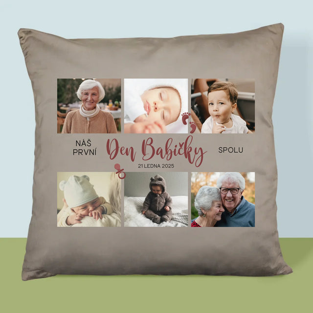 Fotokoláž: První Den Babičky - Polštář
