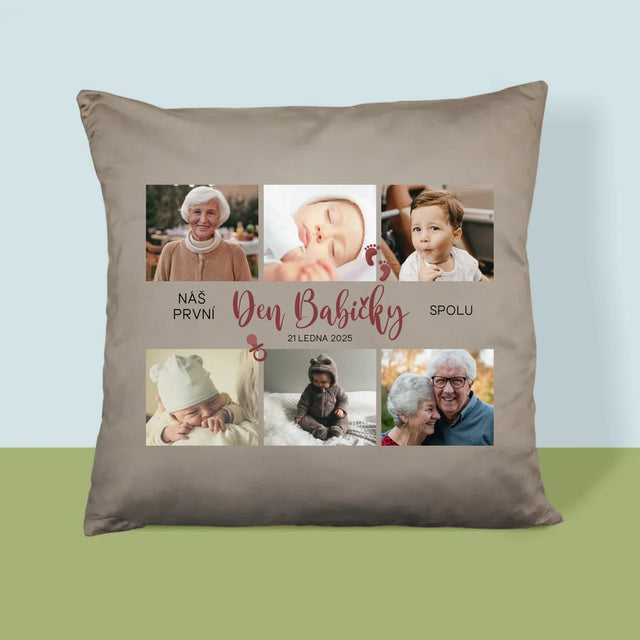 Fotokoláž: První Den Babičky - Polštář