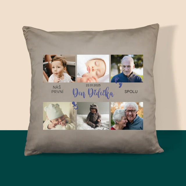 Fotokoláž: První Den Dědečka - Polštář