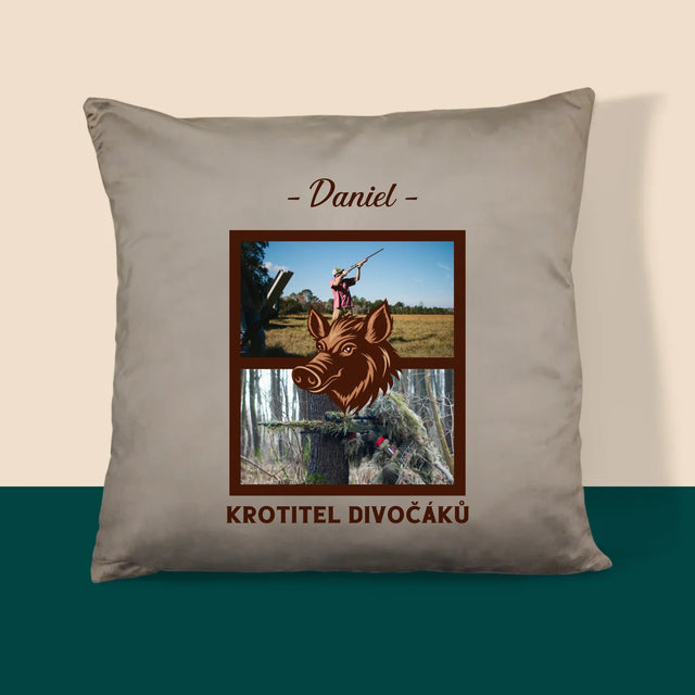 Fotokoláž: Krotitel Divočáků - Polštář