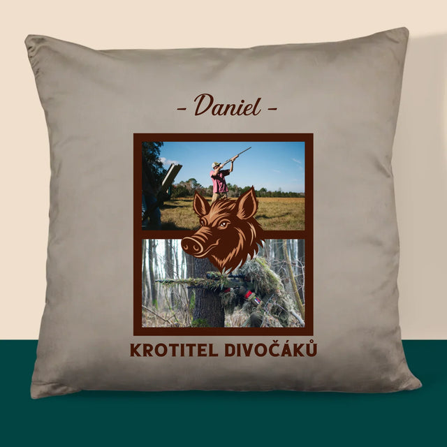 Fotokoláž: Krotitel Divočáků - Polštář