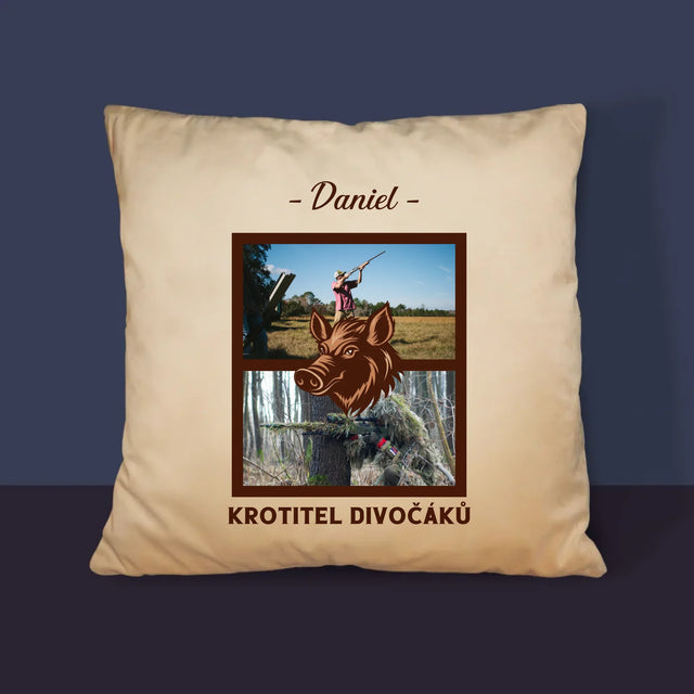 Fotokoláž: Krotitel Divočáků - Polštář