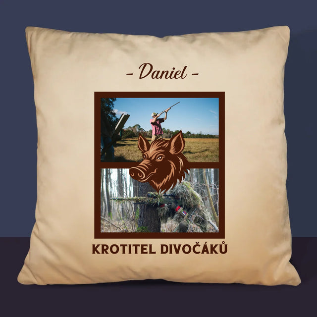 Fotokoláž: Krotitel Divočáků - Polštář