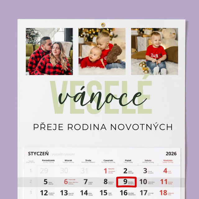 Fotokoláž: Veselé Vánoce - Fotokalendář