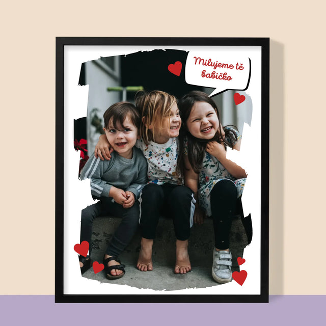 Fotka A Textem: Pro Milovanou Babičku - Tisk V Rámečku