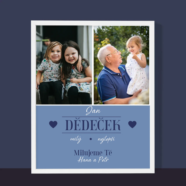 Fotokoláž: Milý Dědečku - Tisk V Rámečku