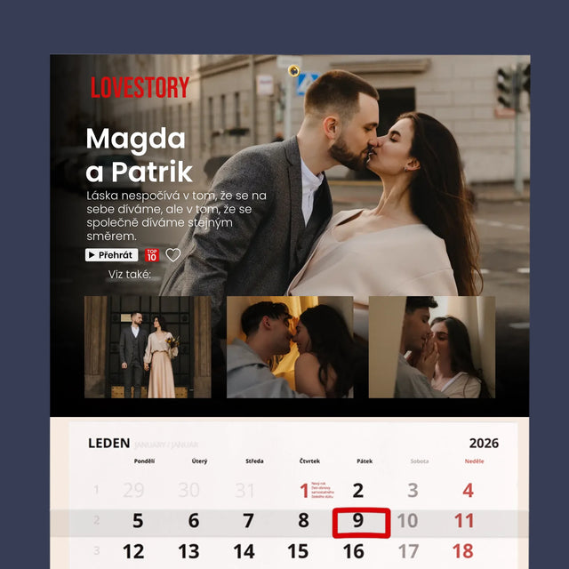 Fotokoláž: Milostný Příběh - Fotokalendář