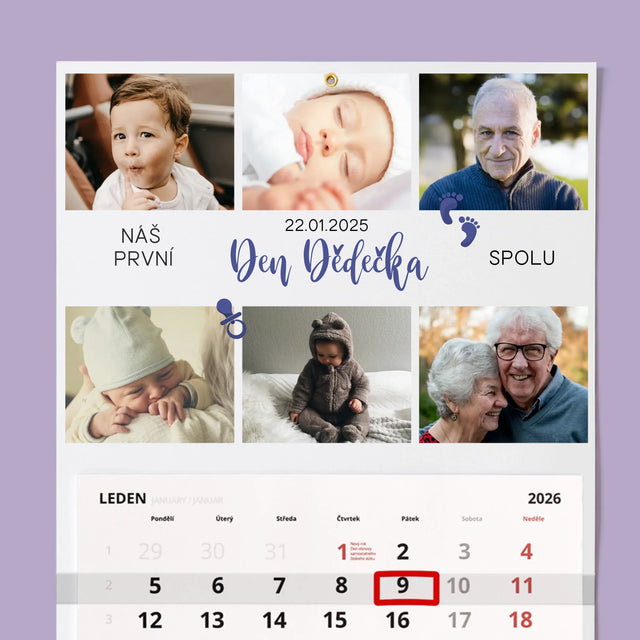 Fotokoláž: První Den Dědečka - Fotokalendář