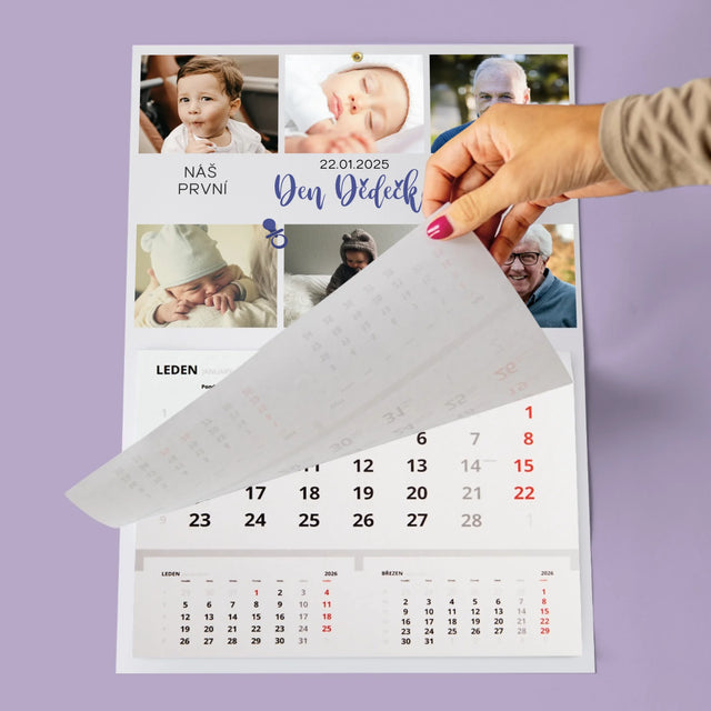 Fotokoláž: První Den Dědečka - Fotokalendář