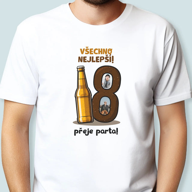 Fotokoláž: 18 Pivo - Pánské Tričko