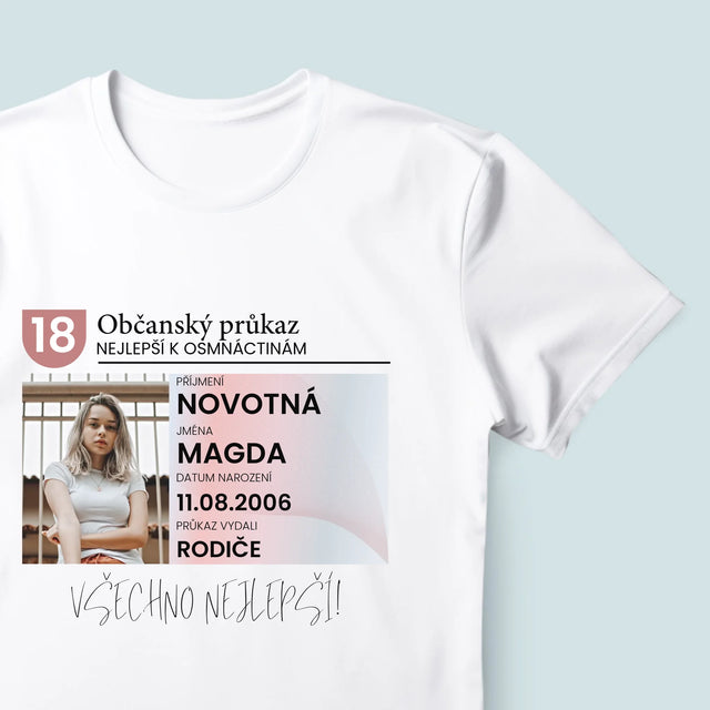 Fotka S Textem: Občanský Průkaz - Pánské Tričko