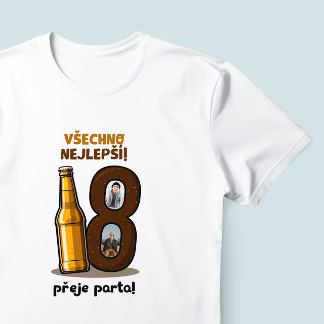 Fotokoláž: 18 Pivo - Pánské Tričko