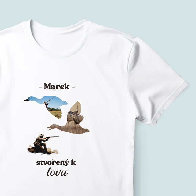 Tvar Z Fotek: Stvořený K Lovu - Pánské Tričko