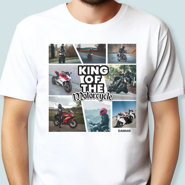 Fotokoláž: King Of The Motorcycle - Pánské Tričko