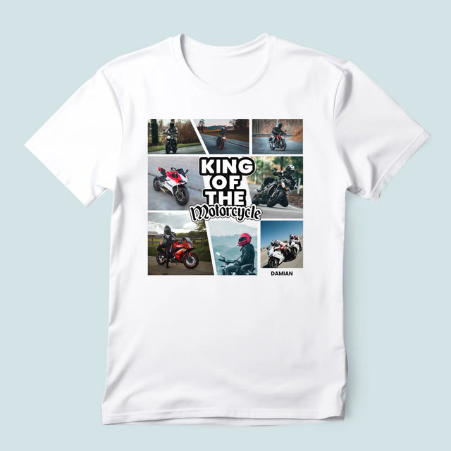 Fotokoláž: King Of The Motorcycle - Pánské Tričko