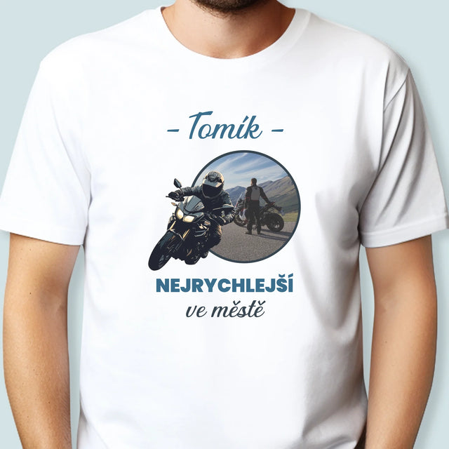 Fotka S Textem: Nejrychlejší Ve Městě - Pánské Tričko