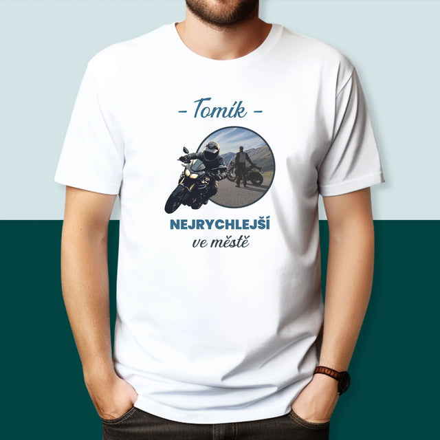 Fotka S Textem: Nejrychlejší Ve Městě - Pánské Tričko