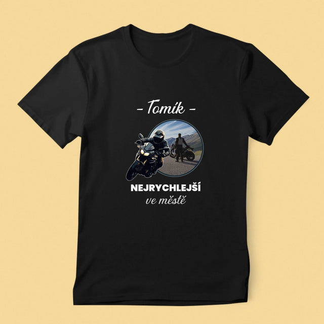 Fotka S Textem: Nejrychlejší Ve Městě - Pánské Tričko
