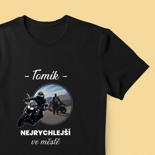 Fotka S Textem: Nejrychlejší Ve Městě - Pánské Tričko