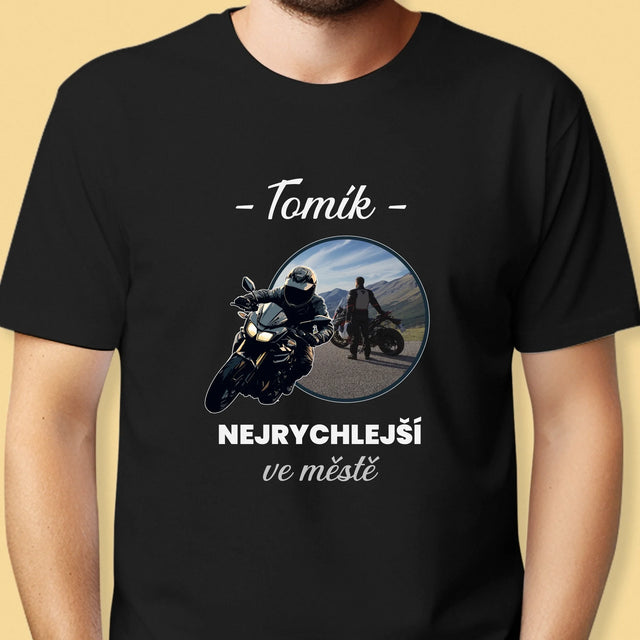 Fotka S Textem: Nejrychlejší Ve Městě - Pánské Tričko