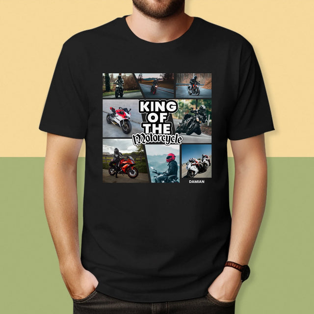 Fotokoláž: King Of The Motorcycle - Pánské Tričko