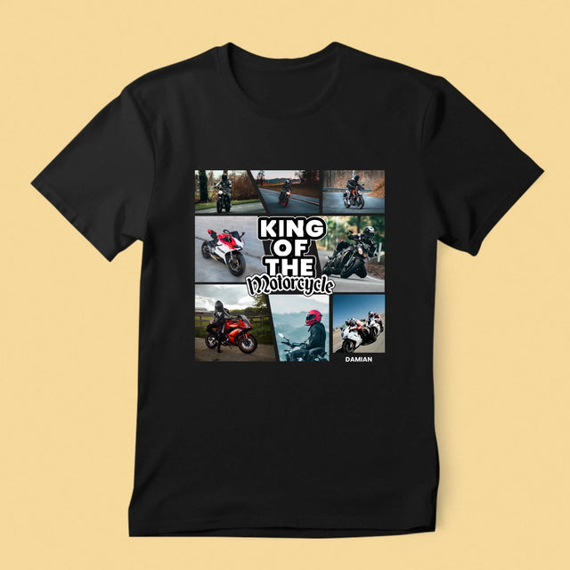 Fotokoláž: King Of The Motorcycle - Pánské Tričko