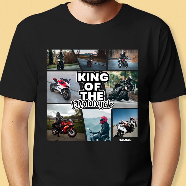 Fotokoláž: King Of The Motorcycle - Pánské Tričko