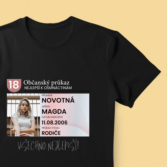 Fotka S Textem: Občanský Průkaz - Pánské Tričko