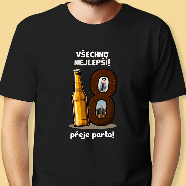 Fotokoláž: 18 Pivo - Pánské Tričko