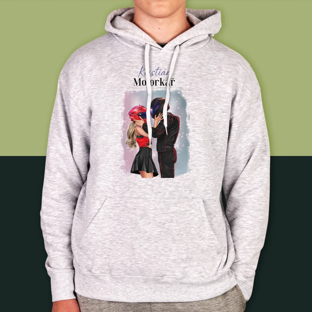 Designér Postav: Motorkář - Pánská Mikina S Kapuci