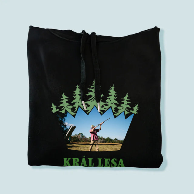 Tvar Z Fotek: Král Lesa - Pánská Mikina S Kapuci