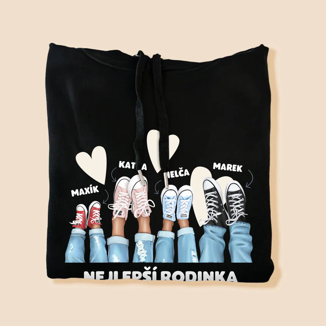 Designér Postav: Rodinka Tenisky - Pánská Mikina S Kapuci