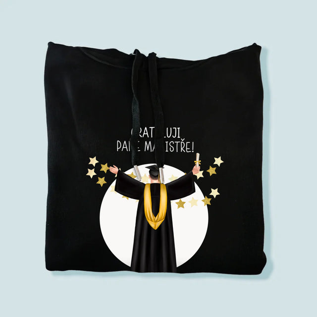 Designér Postav: Jsi Magistra - Pánská Mikina S Kapuci