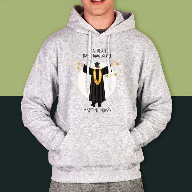 Designér Postav: Jsi Magistra - Pánská Mikina S Kapuci