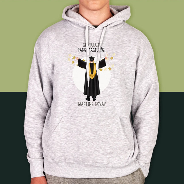 Designér Postav: Jsi Magistra - Pánská Mikina S Kapuci