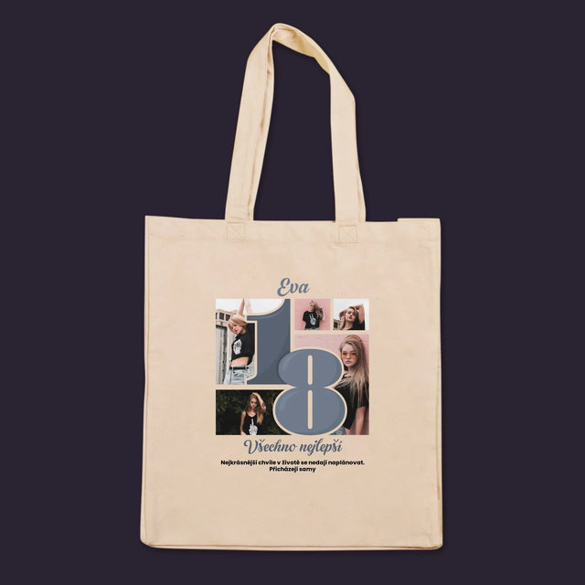 Fotokoláž: 18 Nejkrásnější Chvíle - Plátěná Taška