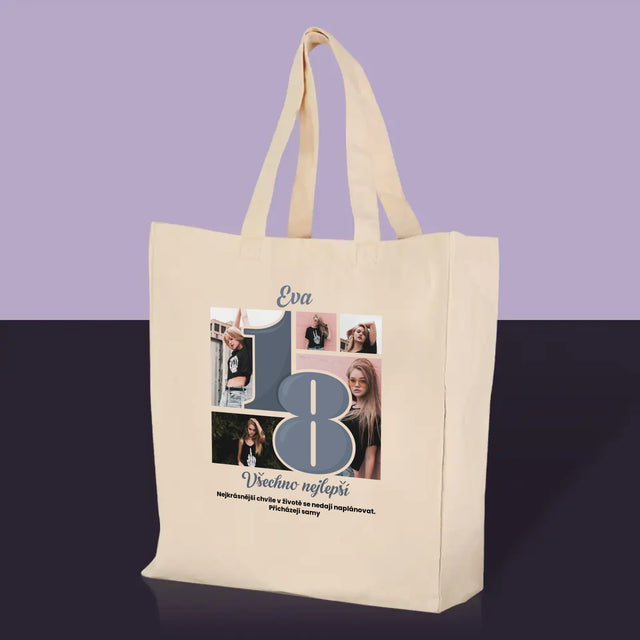 Fotokoláž: 18 Nejkrásnější Chvíle - Plátěná Taška