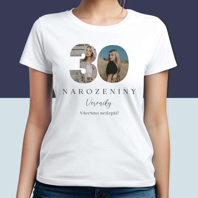 Slovo Z Fotek: 30. Narozeniny Podpis - Damské Tričko