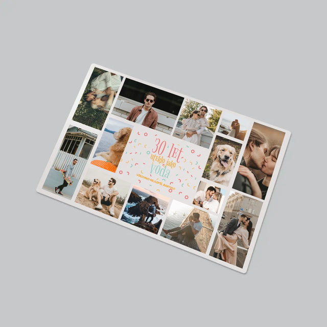 Fotokoláž: 30 Let Uteklo - Podložka Na Psací Stůl