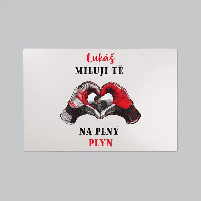 Fotka S Textem: Miluji Tě Na Plný Plyn - Podložka Na Psací Stůl