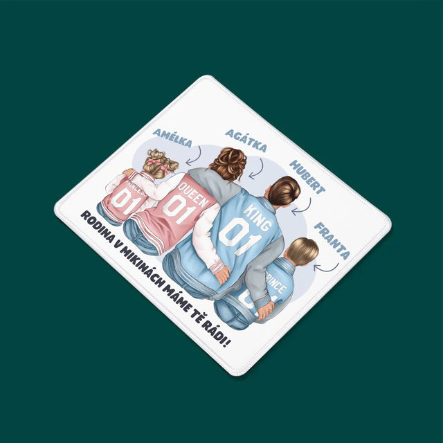 Designér Postav: Rodina V Mikinách - Podložka Pod Myš