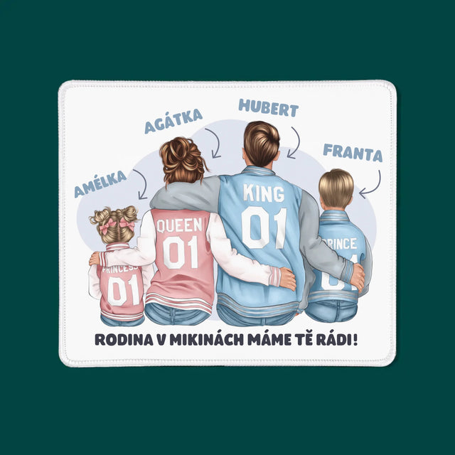 Designér Postav: Rodina V Mikinách - Podložka Pod Myš