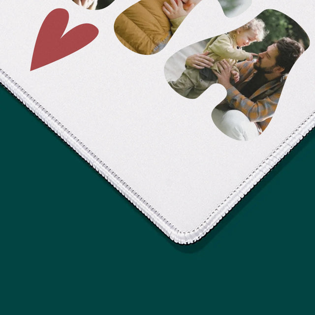 Fotka S Textem: Nejlepší Táta Srdce - Podložka Pod Myš