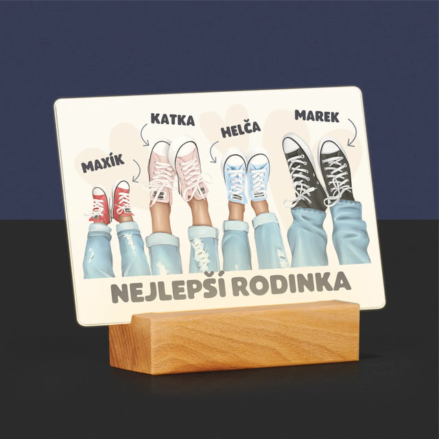 Designér Postav: Rodinka Tenisky - Tisk Na Akrylovém Skle