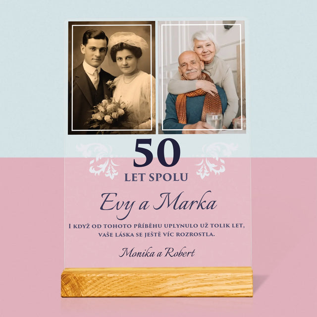 Fotokoláž: Roky Spolu - Tisk Na Akrylovém Skle