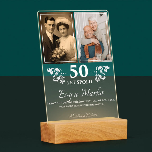 Fotokoláž: Roky Spolu - Tisk Na Akrylovém Skle