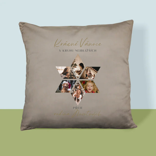 Fotokoláž: Krásné Vánoce Dárek - Polštář