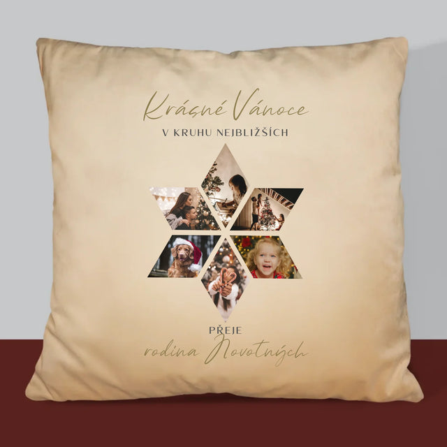 Fotokoláž: Krásné Vánoce Dárek - Polštář