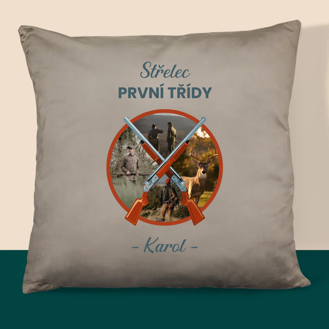 Fotokoláž: Střelec První Třídy - Polštář