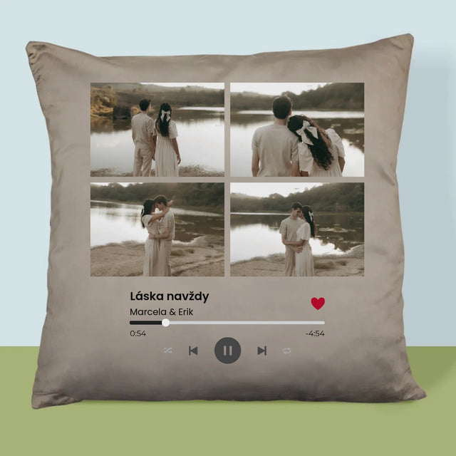 Fotokoláž: Spotify 4 Fotky - Polštář